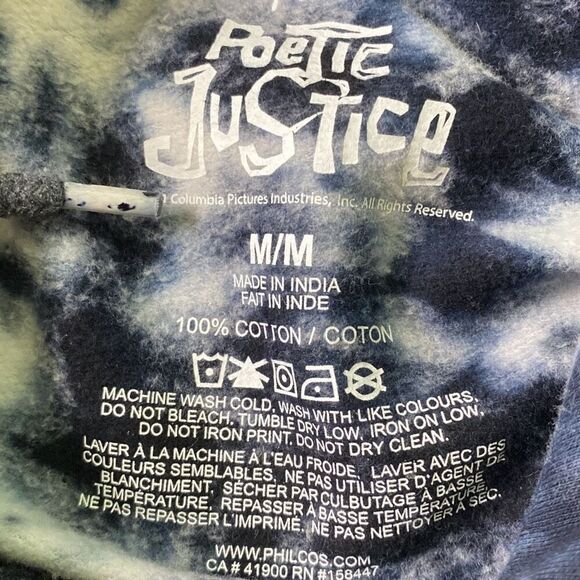 Tupac Poetic Justice tie dye hoodie Sz M 1993 2Pac - Picture 6 of 8